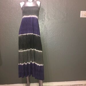 Lucky Brand tie dye swim suit dress/ skirt coverup